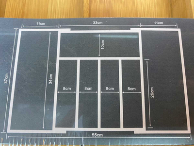 Organizues sirtari Roy BB1576, me rrëshqitje, 55 x 37 x 5 cm, gri