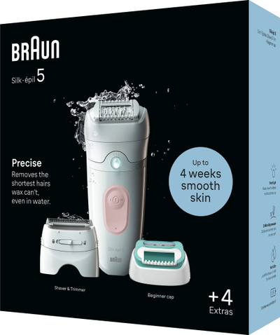 Depilator Braun Silk-épil 5 5-050, 28 pinceta, me rrymë, rozë e bardhë