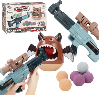 Lodër arcade ProNice Shooting Hungry Monsters, lojë qitjeje, për kalamaj, me plot ngjyra