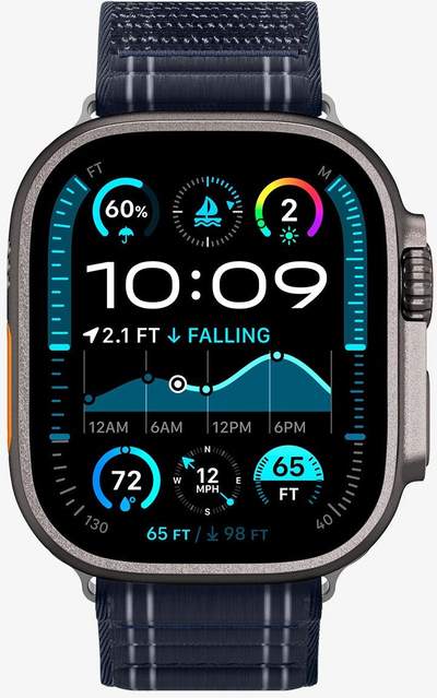 Rrip ore Spigen Fabric Band, për Apple Watch 49mm 46mm 45mm 44mm, najloni, blu nevi