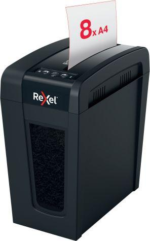 Shredder dokumentesh Rexel Secure X8 SL, P 4, 8 fletë, 14L, i zi