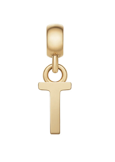 Pendant për varëse Daniel Wellington Charms "T" DW00400503, i artë