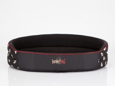 Shtrat qeni Hobbydog Foam Bed R9, codura, me shkumë, i zi me putra