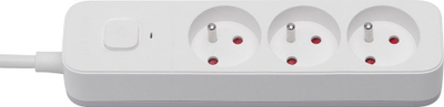 Prizë zgjatuese Savio Surge Protector 3, 3 dalje, kabllo 1.5m, e bardhë