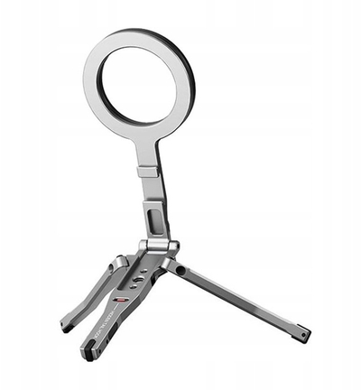 Mbajtëse telefoni Puluz PU3222H me tripod, magnetike, metalike, gri