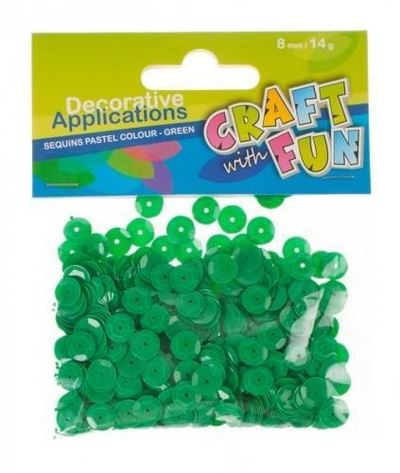 Sedefe metalike Craft with Fun, jeshile, 8 mm