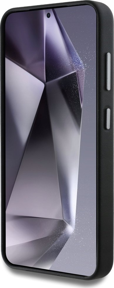 Футрола за телефон DKNY Leather Heart of NY за Samsung Galaxy S25, еко кожа, 3D релјеф, црна