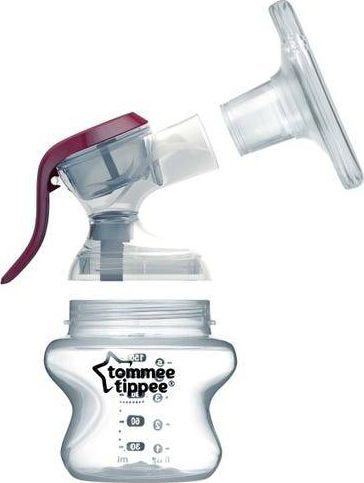 Pompa me dorë për gjirin Tommee Tippee Made for Me, me dorezë të rehatshme, pa BPA, transparente