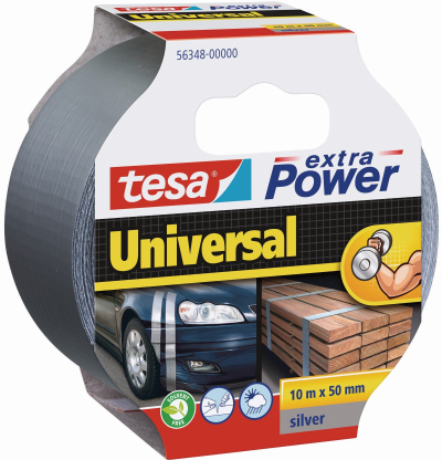 Shirit adeziv Tesa Extra Power, 50mm x 10m, argjendtë
