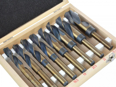 Set shpimesh spirale Geko G38115, 8 copë, HSS për hekur edhe dru