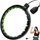 Hula hoop i zgjuar Tunturi Smart Adjustable, rreth 132 cm, me ekran digjital, i zi me jeshile