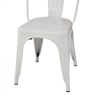 Karrige metalike Melita 43×50×82 cm (HM8641.21), bardhë