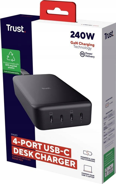 Karikues muri Trust Maxo, 240W, 4x USB C, i zi