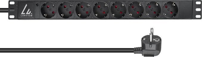 PDU Lanview LVR-2MSCH-LIC-SCH8, 8 porta Schuko, 1U, 2m, i zi
