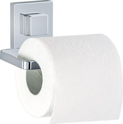 Mbajtës letre higjienike Wenko Quadro, me kupë thithëse, çelik inox, krom