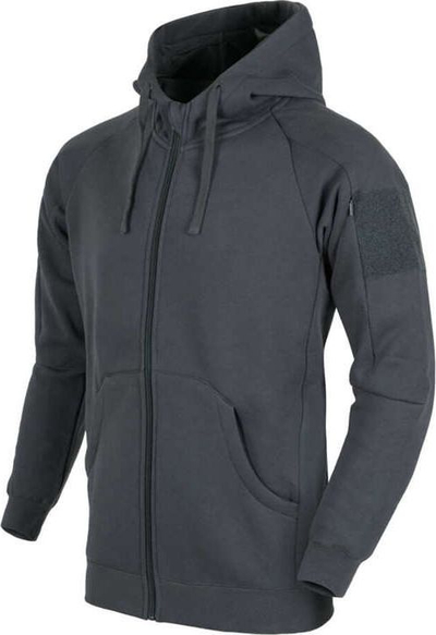 Bluzë me kapuç Helikon-Tex Urban Tactical Hoodie Lite, me zinxhir, me xhepa anësorë, gri e errët