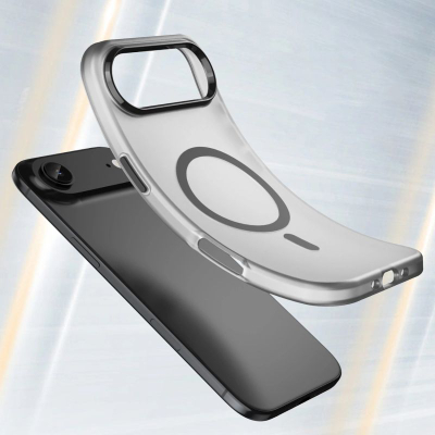Mbrojtëse telefoni Hurtel Magnetic Sanding, për iPhone 17 Air, MagSafe, mat, e zezë