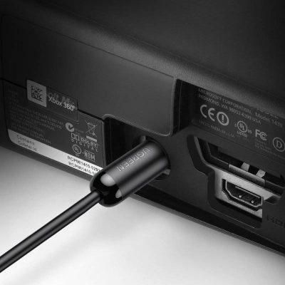 Kabllo audio me fibër optike Ugreen Toslink - Toslink, 1m, e zezë