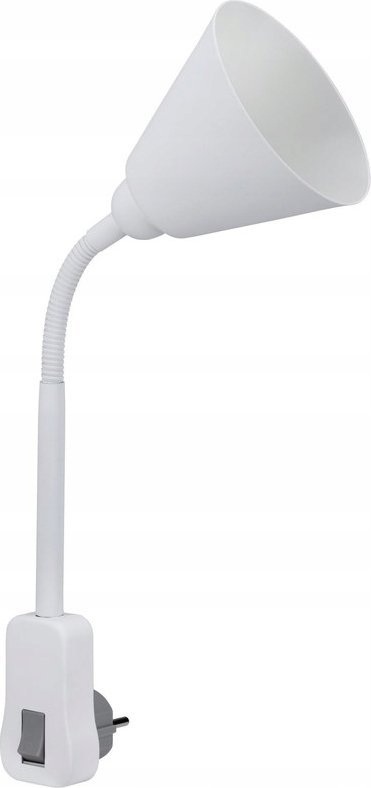 Dritë muri Junus plug in, krah i lëvizshëm, me sokëll E14, e bardhë
