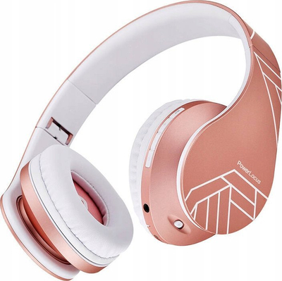 Kufje wireless PowerLocus P2, Bluetooth 5.3, 40mm, rozë me ari