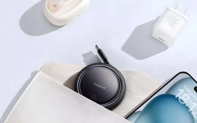 Kабел на извлекување Baseus Bright Mirror, USB C во 2x USB C, 100W, 1m, црн