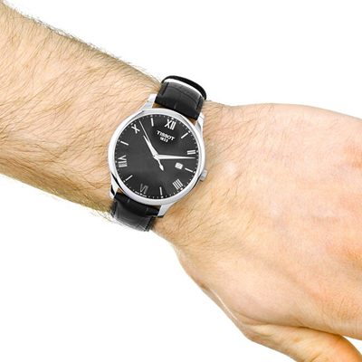 Orë dore për meshkuj Tissot T-Classic Tradition T063.610.16.038.00, e kaftë