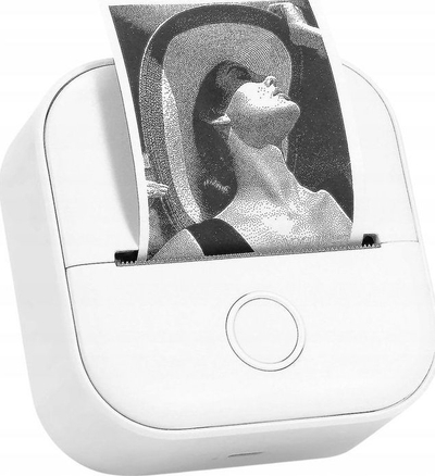 Printer etiketash Phomemo T02, termik, me Bluetooth, i bardhë