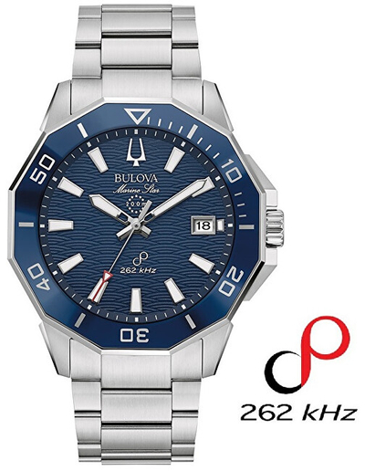 Orë dore për burra Bulova Marine Star Precisionist, e argjendtë