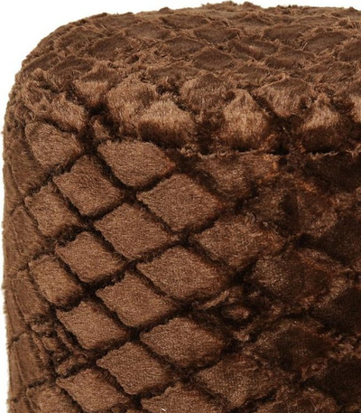 Puf dekorativ Luxima Roma, 45 cm i lartë, ngjyrë kafe