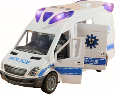 Lodër makinë policie Police Car, me drita, tinguj e bateri