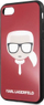 Калфeтелефон Karl Lagerfeld Iconic Glitter Karl`s Head, за iPhone X XS, TPU PC, црвен