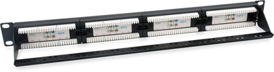 Patch panel Equip 135426, 24 porta RJ45, 1U, për kabinet 19"