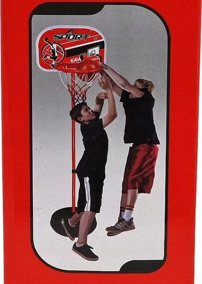 Set basketbolli për kalamaj Adar Hoops, lartësi 140 cm, për brenda dhe jashtë, i kuq