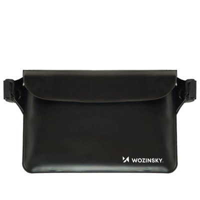 Çantë beli Wozinsky WWS-01, që s’e hyn uji, PVC, e zezë