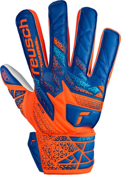 Doreza portieri Reusch Attrakt Starter Solid Finger Support Jr, për kalamaj, portokalli blu