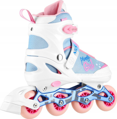 Patina inline Nils Extreme Princess NA18168A, ABEC 7, madhësi me rregullim 39–42, rozë blu