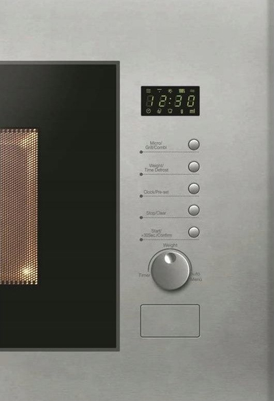 Интегрирана микробранова Candy MIC20GDFX, 20L, со скара, инокс