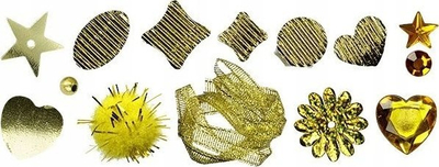 Set kreativ Titanum Cardmaking Set Gold, 8 lloje materiali, ngjyrë e artë