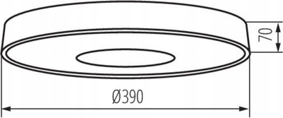 Lampë LED VAND 37326, 17.5W, 39cm, dritë e bardhë neutrale