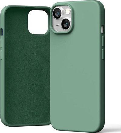 Силиконска маска Mercury за iPhone 16 Pro Max 6.9", внатрешна микрофибра, зелена