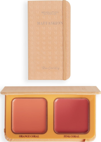Blush krem Makeup Revolution X Maffashion Cream Blush Duo Rosa Coral Way, 2 ngjyra, efekt natyral