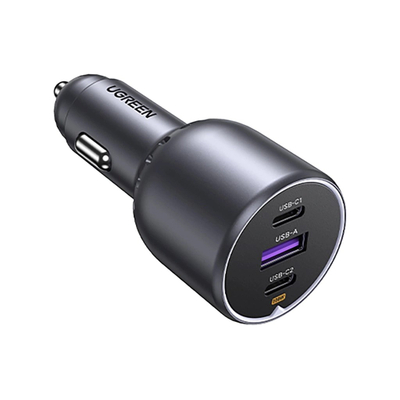Karikues makine Ugreen 130W, 3 porta, gri