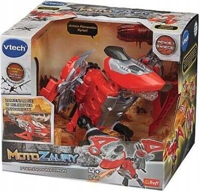 Lodër që shndërrohet VTech MotoZaury Pteranodon Kyrion 61952, interaktive, për kalamaj 4+, e kuqe