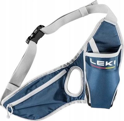 Rrip mesi për shishe Leki Hip Belt For Bottle, me xhep me zinxhir, 100% poliester, i zi