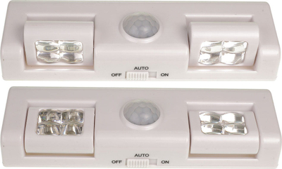 Llambë LED me sensor lëvizjeje dhe errësire LBS-01, me bateri, e bardhë