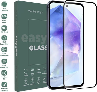 Xham mbrojtës Mobile Origin EasyGlass për Samsung Galaxy A55 5G, Double Strong, i pastër