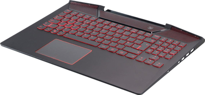 Panel tastiere Lenovo 5CB0N67203, me touchpad, i zi me të kuqe