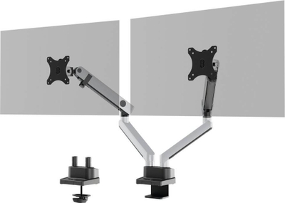 Krah dyfishtë për monitor Durable Select Plus, për 2 monitorë, që montohet në tavolinë, i zi