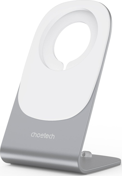 Karikues wireless magnetik Choetech H046, 15W, USB C, i bardhë argjendtë