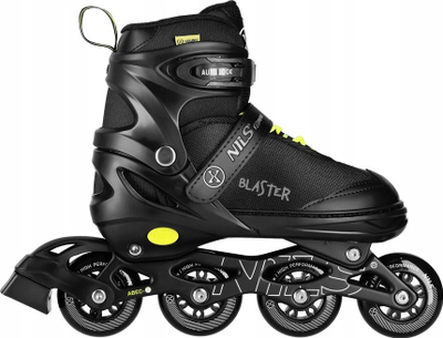 Patina in-line NILS Extreme NA18168A Blaster, rrota PU, ABEC 7, e zezë, masa M 35-38